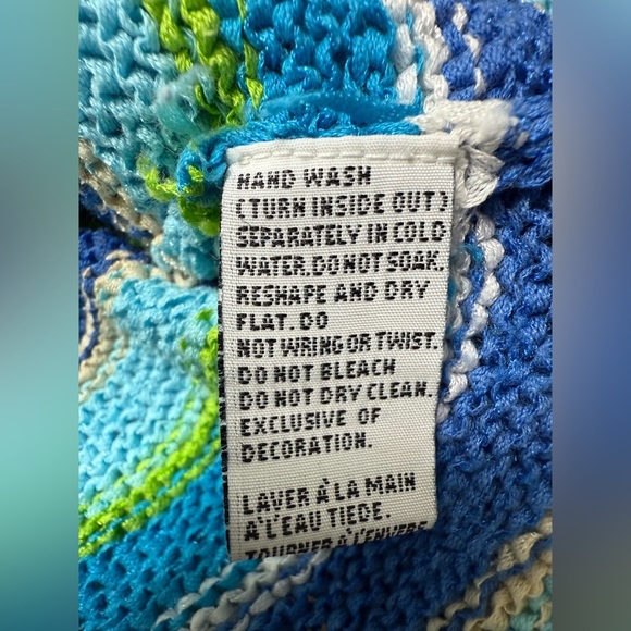 VINTAGE MARISA CHRISTINA SEQUIN CROCHET CARDIGAN MULTICOLOR SIZE: LARGE - Picture 6 of 7